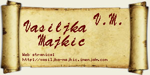 Vasiljka Majkić vizit kartica